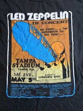 Led Zeppelin Short Sleeve Concert Tee - Black/Blue/Orange